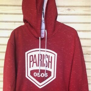 Parish Nation Hoodie Red 0506 Health Wealth Wisdom Skater 2K Streetwear Men's L
